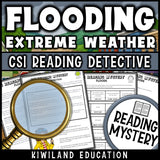 Floods reading comprehension passage and reading detective activity preview