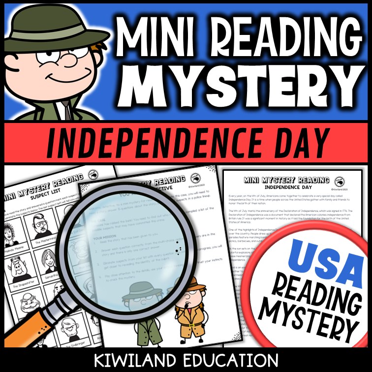 Printable nonfiction Fourth of July Independence Day reading comprehension passage for grades 3-6