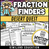 Fraction finders desert quest CSI mystery detective grades 3-6