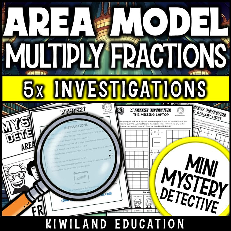Fraction multiplication box method practice pages