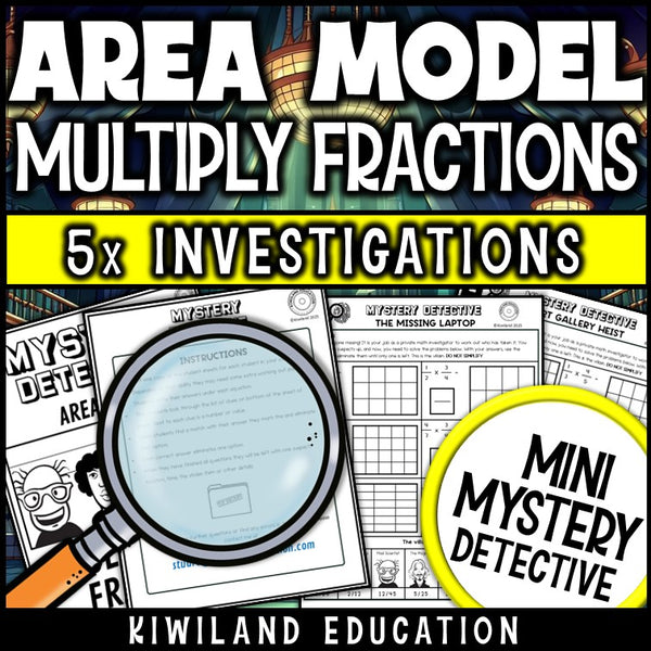 Fraction multiplication box method practice pages