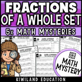 Fractions of a set worksheets for 3rd grade, bar model math mystery detective activity
