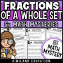 Fractions of a set worksheets for 3rd grade, bar model math mystery detective activity