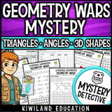 Geometry wars CSI mystery detective triangles angles 3d shapes