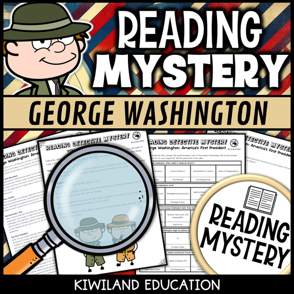 Nonfiction George Washington reading comprehension passage for grades 3-6
