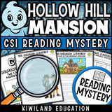 Printable fiction ghost reading comprehension passage activity for grades 3-6