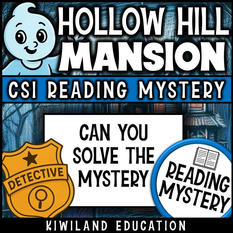 No-prep fiction ghost reading comprehension worksheet with answer key