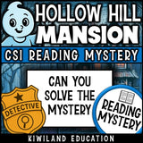 No-prep fiction ghost reading comprehension worksheet with answer key
