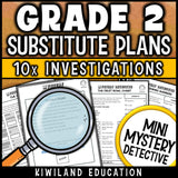 Grade 2 substitute teacher math activities print and go early finishers