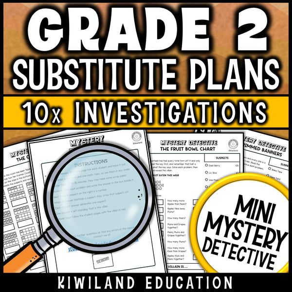 Grade 2 substitute teacher math activities print and go early finishers