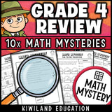 Grade 4 math review packet for morning work, substitute plans and math centers