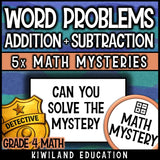Grade 4 math word problems detective mystery for sub plans and early finishers