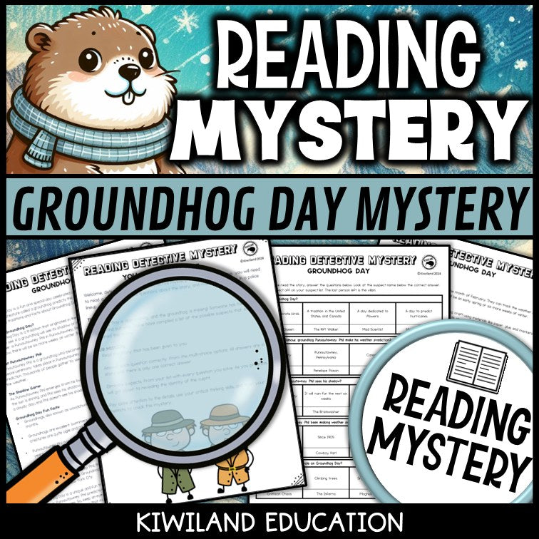 Nonfiction Groundhog Day reading comprehension passage for grades 3-6
