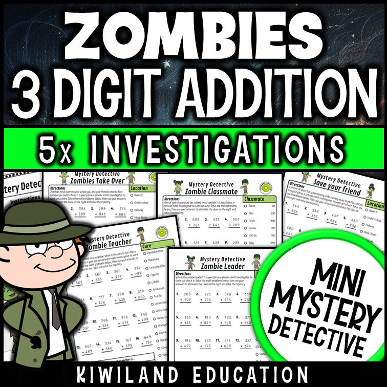 Halloween 3-digit addition with regrouping worksheets 2nd 3rd grade