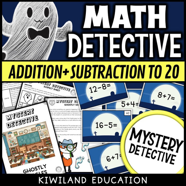 Halloween addition and subtraction within 20 scoot cards