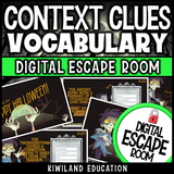 Self-checking context clues vocabulary activity for grades 4 to 7