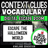 No-prep Halloween context clues ELA escape room activity