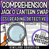 Halloween inference detective mystery reading passage, The Jack-o'-Lantern Swap printable
