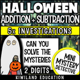 Halloween math centers early finishers spiral review grades 1-3