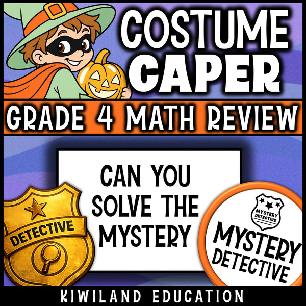 Halloween math review no prep centers early finishers sub plans 5th grade
