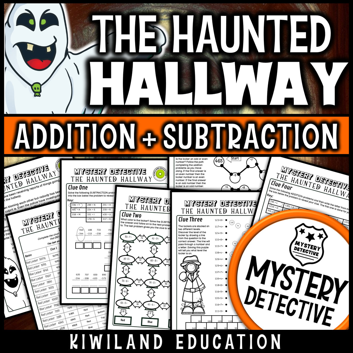 Haunted hallway halloween CSI mystery detective grades 3-5