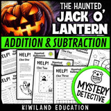 Haunted jack o lantern CSI mystery detective halloween grades 2-4