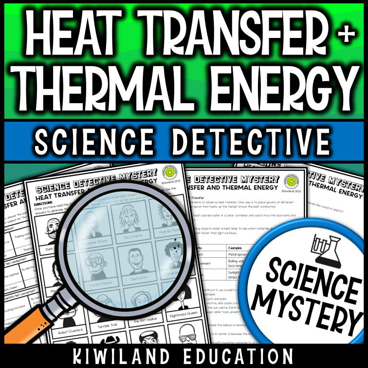 Heat transfer mystery suspect line-up and answer key