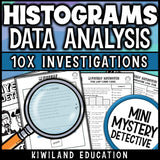 Histogram worksheets no-prep printable math centers early finishers