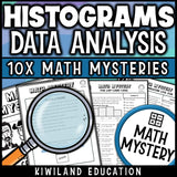 No prep printable histogram worksheets for math centers, early finishers and independent practice