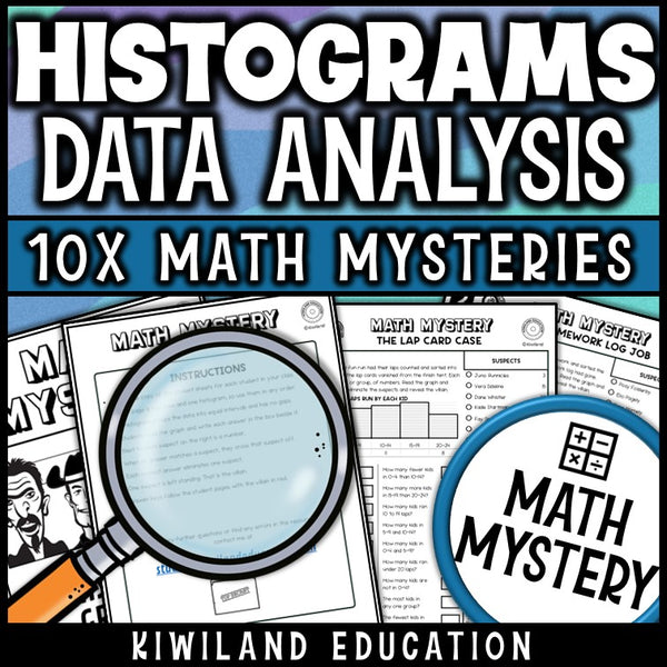 No prep printable histogram worksheets for math centers, early finishers and independent practice