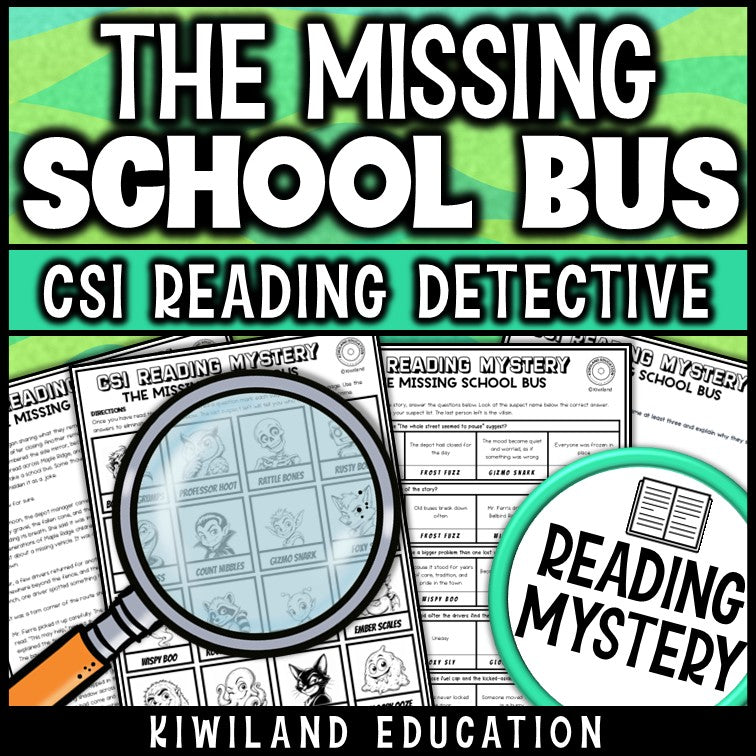 Inference, main idea and theme comprehension questions with printable answer keys