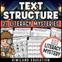 Informational text structure worksheets for 3rd 4th 5th grade, cause and effect, compare and contrast, no-prep printable Literacy Mystery