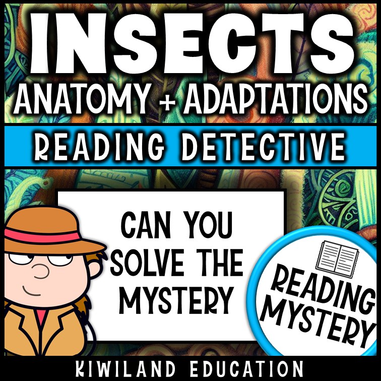 No-prep insect anatomy and adaptations reading comprehension worksheet with answer key