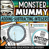 Integers math worksheets positive negative numbers no-prep