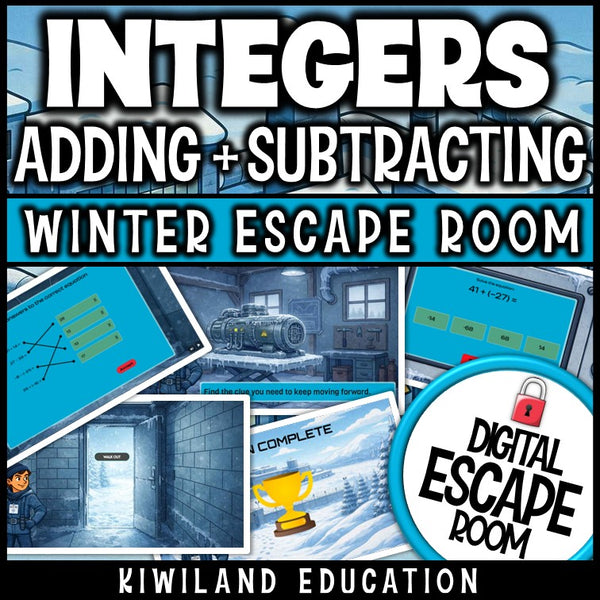 Self-checking integers digital escape room challenge for middle school math