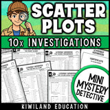 Interpreting scatter plots data analysis activities with a reference page, answer keys and a certificate for middle school math