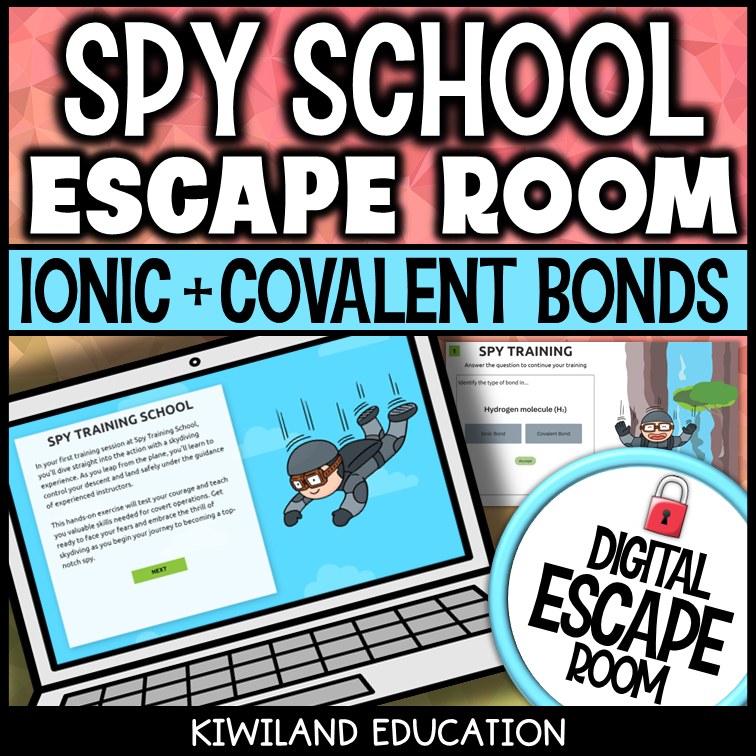 Ionic & Covalent Bonds Digital Escape Room | Science Activity | Grades 7–9