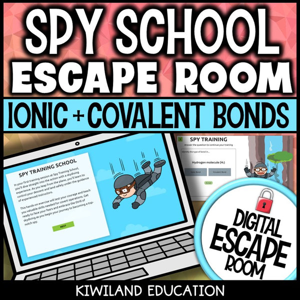 Ionic & Covalent Bonds Digital Escape Room | Science Activity | Grades 7–9