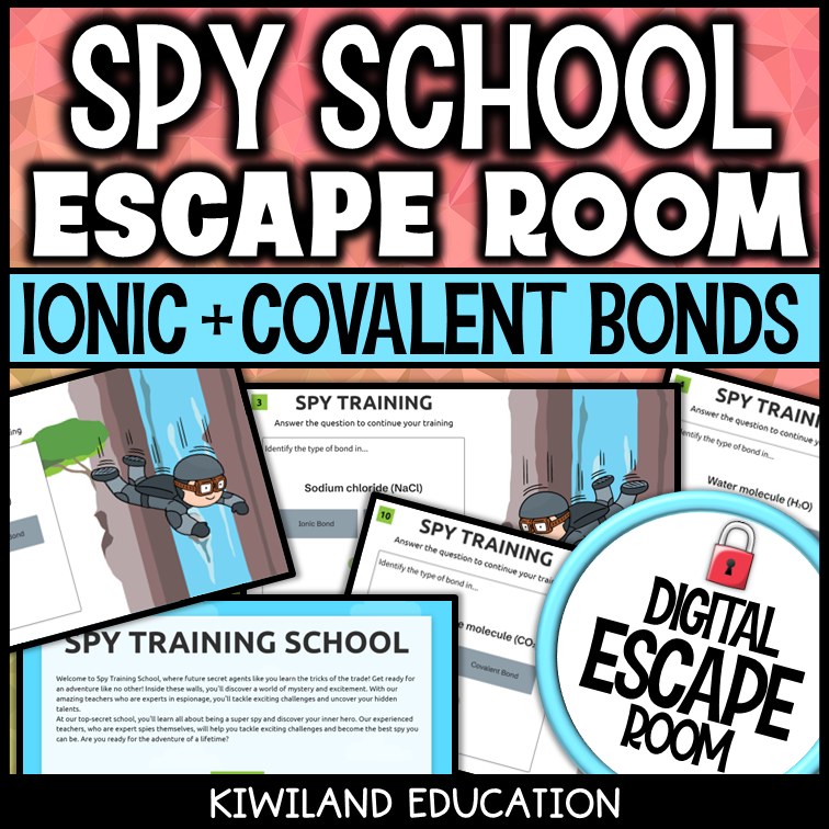 Ionic & Covalent Bonds Digital Escape Room | Science Activity | Grades 7–9