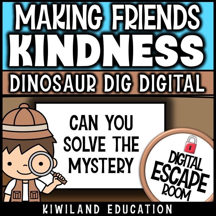 No-prep kindness and friendship SEL escape room activity for back to school
