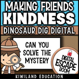 No-prep kindness and friendship SEL escape room activity for back to school