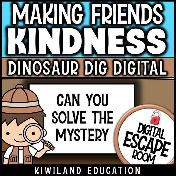 No-prep kindness and friendship SEL escape room activity for back to school