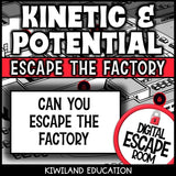 Digital science escape room teaching energy, motion, speed and stored energy