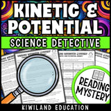 Printable nonfiction kinetic and potential energy reading comprehension passage for grades 3-6