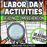 Nonfiction Labor Day reading comprehension passage for grades 3-6