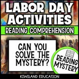 No-prep Labor Day reading comprehension worksheet with answer key
