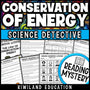 Law of Conservation of Energy reading mystery cover for Grades 3-6