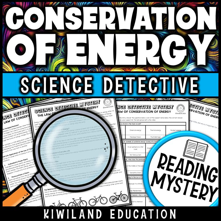 Printable nonfiction law of conservation of energy reading comprehension passage activity for grades 3-6