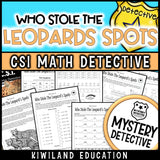 Leopards spots suspect chart animal detective story page