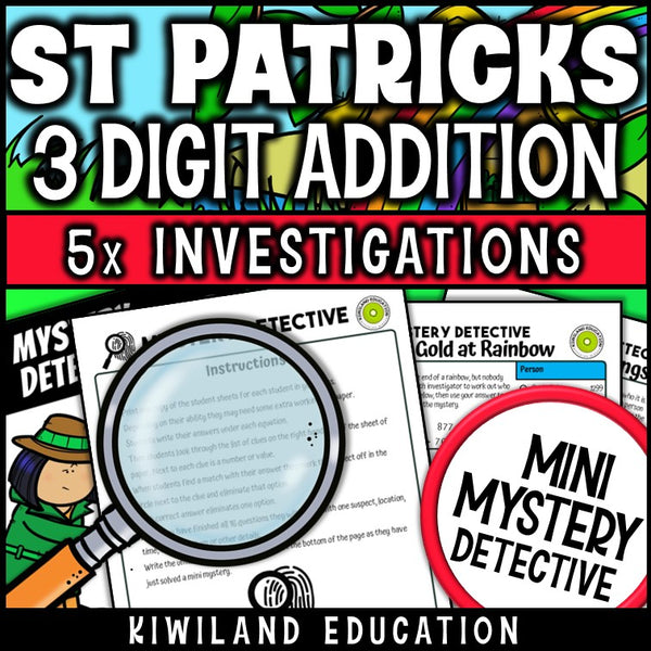 Leprechaun detective cases adding three digit numbers